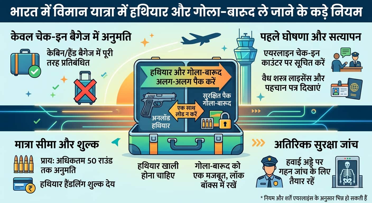 Xप्लेन: भारत में फ्लाइट में बंदूक ले जाने के क्या हैं नियम? जानिए