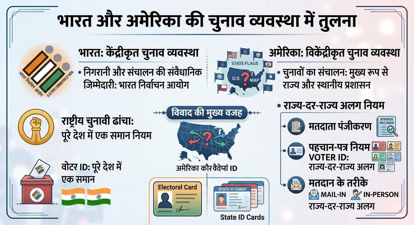 Xप्लेन: ट्रंप को क्यों पसंद आया भारत का वोटर ID मॉडल? क्या है US में विवाद