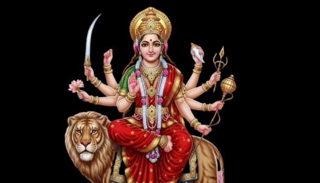 दुर्गाष्टमी पर व्रत रखकर सुबह स्नान के बाद मां दुर्गा को प्रसन्न करने के लिए दुर्गा सप्तशती या दुर्गा चालीसा का पाठ करें. मां लक्ष्मी के लिए ॐ श्रीं महालक्ष्म्यै नमः मंत्र का 108 बार जाप करें.
