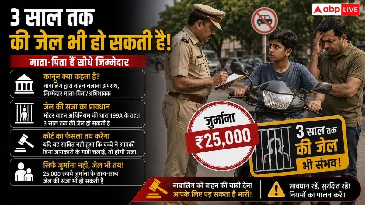 बच्चे को दी कार-बाइक की चाबी? माता-पिता को पड़ेगा भारी