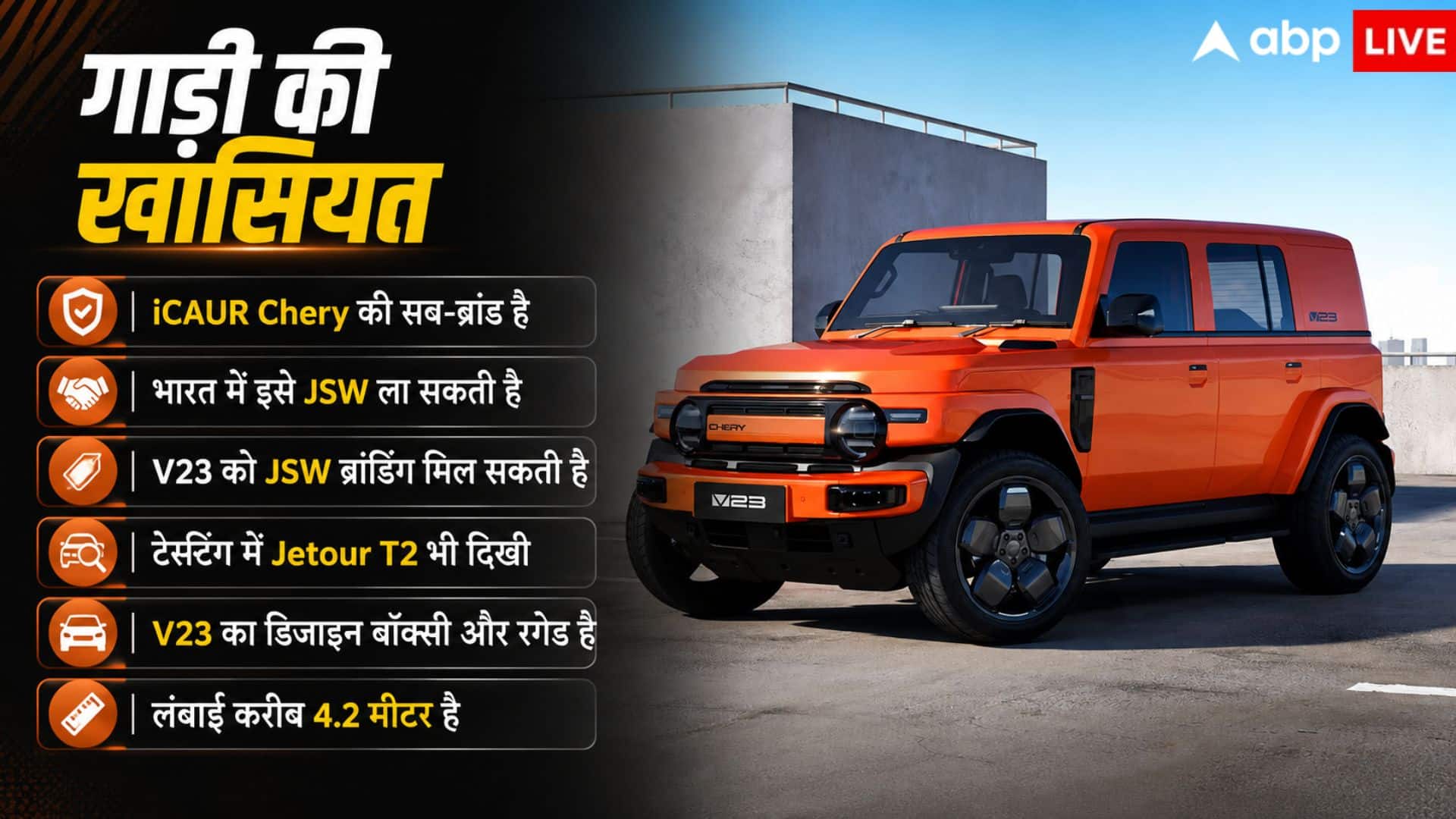 430 KM रेंज के साथ AWD, जल्द एंट्री लेने वाली है Chery iCAUR V23