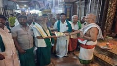 திருச்சி மலைக்கோட்டை விநாயகரிடம் மனு கொடுத்து நூதன போராட்டம் நடத்திய விவசாயிகள்