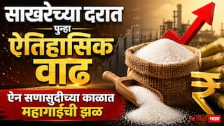 Sugar Price Hike Marathi News: साखरेच्या दरात पुन्हा ऐतिहासिक वाढ, ऐन सणासुदीच्या काळात महागाईची झळ, कोणत्या जिल्ह्यात किती दर?