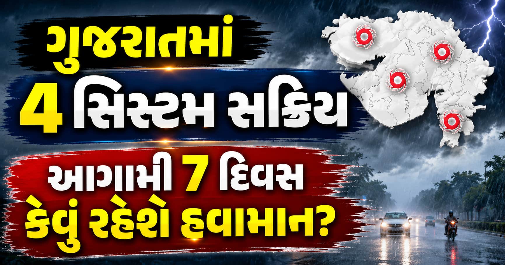 ગુજરાતમાં 4 સિસ્ટમ સક્રિય