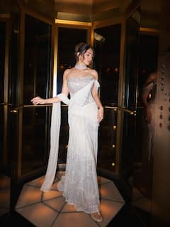 Rakul Preet Singh PHOTO: રકુલ પ્રીત સિંઘનો રોયલ લુક, સિલ્વર વ્હાઈટ ઈન્ડો વેસ્ટર્ન આઉટફિટમાં લાગી ખૂબ જ ગ્લેમરસ
