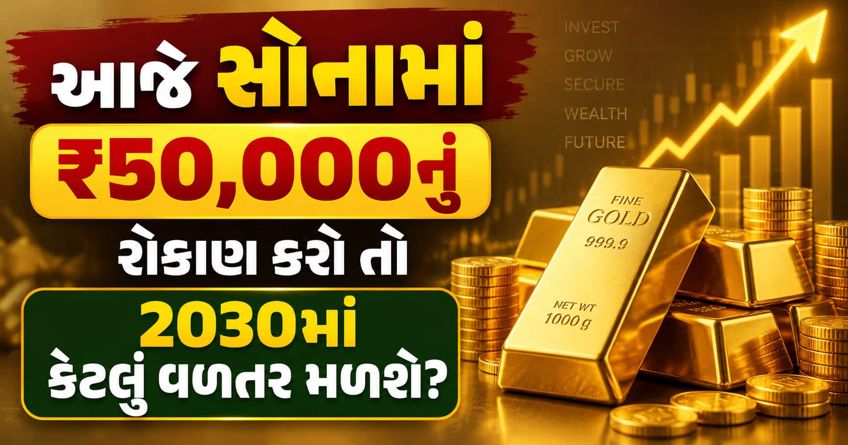 આજે સોનામાં ₹50,000નું રોકાણ કરો તો 2030માં કેટલું વળતર મળશે? જુઓ સંપૂર્ણ ગણતરી