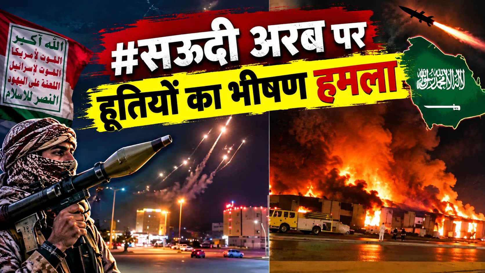 Xप्लेन: हूती हमलों में 13 लोगों के घायल होने के बाद सऊदी अरब के कई शहरों में इमरजेंसी अलर्ट