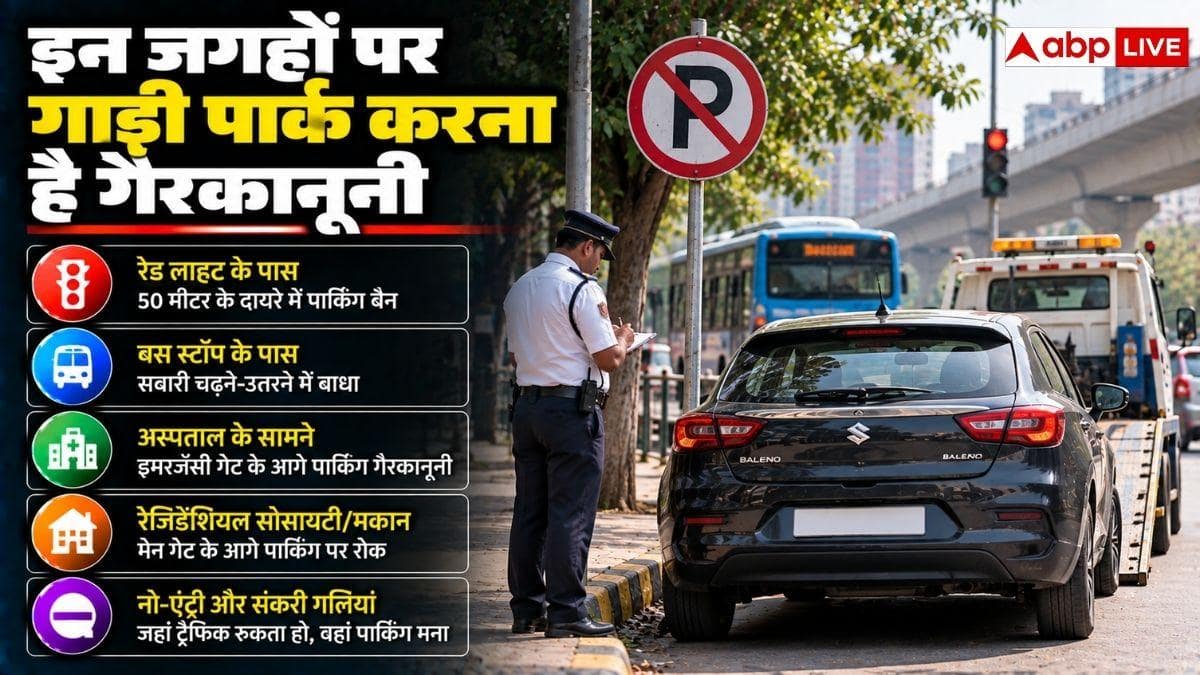 गलत जगह Car Park करना पड़ेगा भारी, जानें Challan का नियम