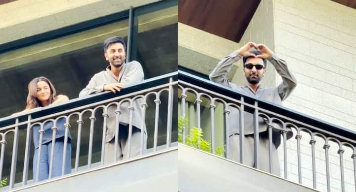 Ranbir was spotted on the balcony with wife Alia Bhatt as photographers gathered outside to catch a glimpse of the actor on his special day. The couple appeared together briefly from the balcony, giving the paparazzi a glimpse of their birthday celebrations. (Image Source: ABP Live)