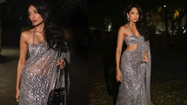 Sobhita Dhulipala's look is also perfect for the sixth day of Navratri. She has paired a white choker with matching statement earrings. Her hair is styled in a bun, while her lip and eye makeup make the look special. If you want to wear a heavily embellished saree, you can take inspiration from her outfit.