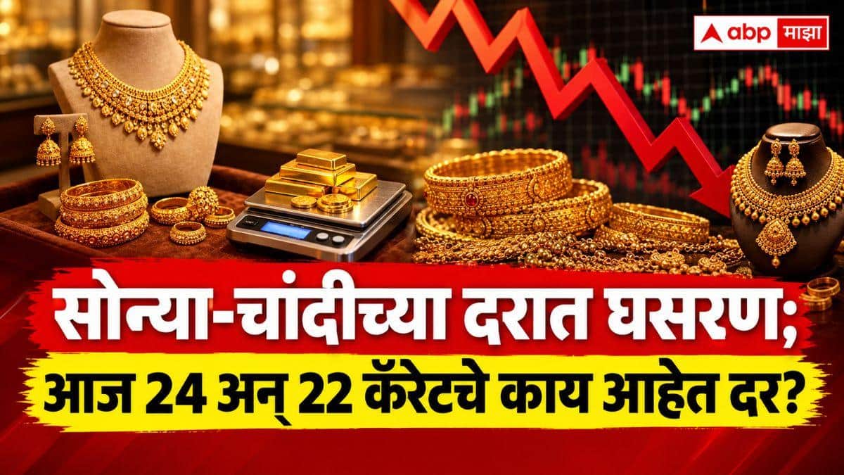 Gold Silver Rate Today: सोन्या-चांदीच्या दरात घसरण; आज 24 अन् 22 कॅरेटचे काय आहेत दर? जाणून घ्या दर कमी होण्यामागची कारणं