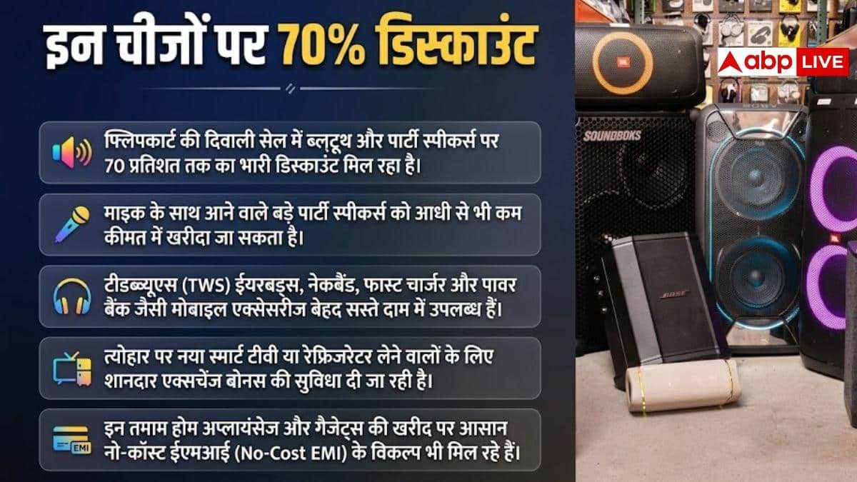 Flipkart दिवाली सेल में Phone से लेकर गैजेट्स तक पर 70% तक का बंपर डिस्काउंट