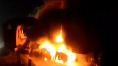 Rajasthan: Trucks catch fire due to overtaking collision