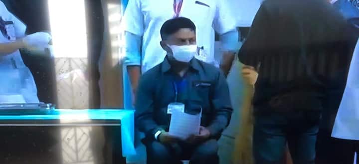 The man was vaccinated at AIIMS hospital