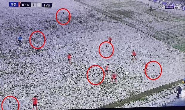 Spot The Team If You Can': Sivasspor Become Almost Invisible In Snow, Image Goes Viral