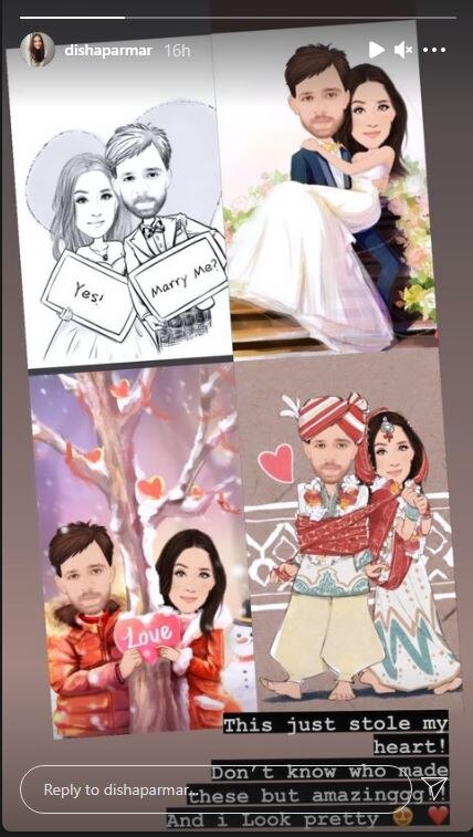 Bigg Boss 14: Disha Parmar Shares Wedding Caricature With Rahul Vaidya, Says, 'This Just Stole My Heart