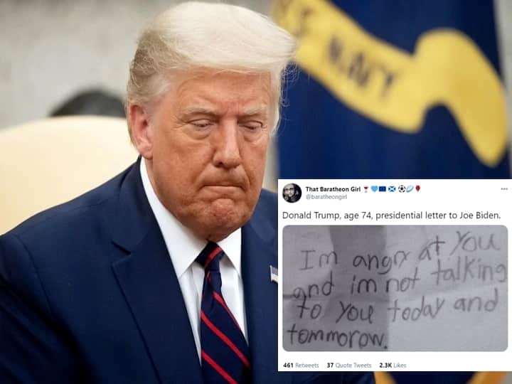 Donald Trump Left A Letter For US President Joe Biden: Twitter On Laugh Riot With Funny Guesses Trump Left A Letter For Biden: Twitter On Laugh Riot With Funny Guesses