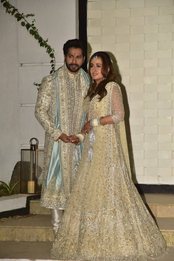 Varun Dhawan Natasha Wedding First Photo Gallery Actor Varun Dhawan Fashion Designer Natasha Dalal Marriage Photos First Pic Out Mansion House Alibaug Varun dhawan snapped outside natasha dalal's house.