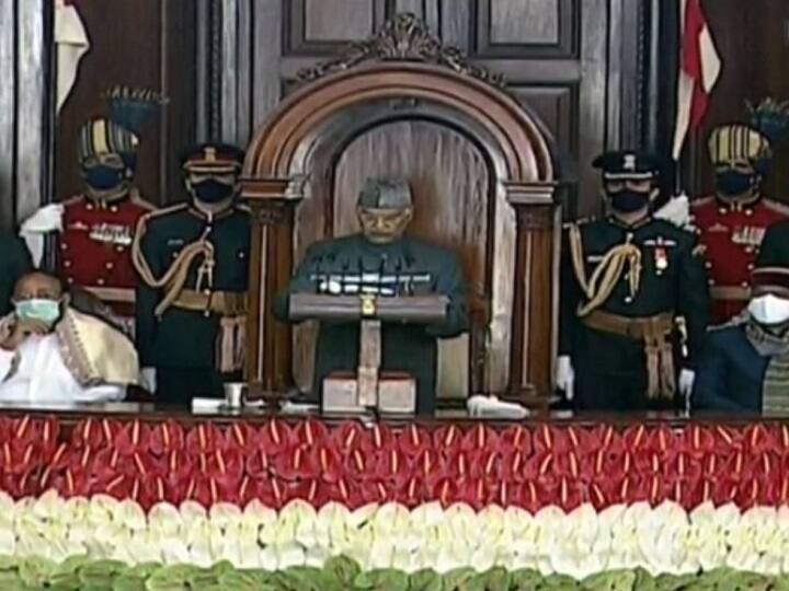 Budget Session 2021: President Ram Nath Kovid Address Joint Session Of Parliament Economic Survey PM Modi Budget Speech Budget Session 2021: In His Joint Address, President Kovind Condemns Jan 26 Violence, Says National Flag Was Insulted